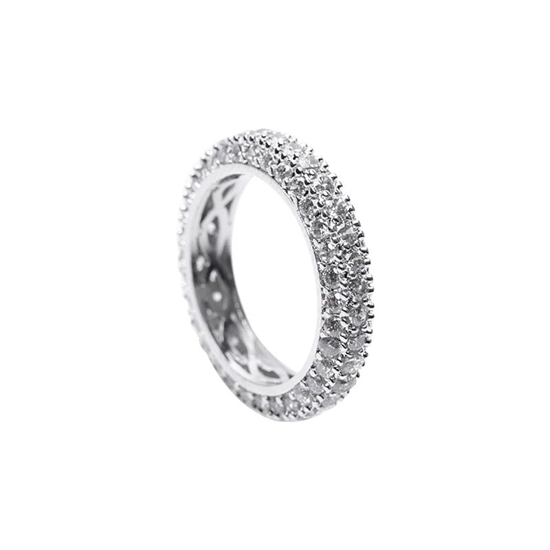 Round Pave Domed Band