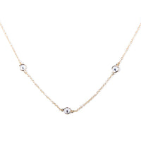36" Yellow Gold Station Necklace
