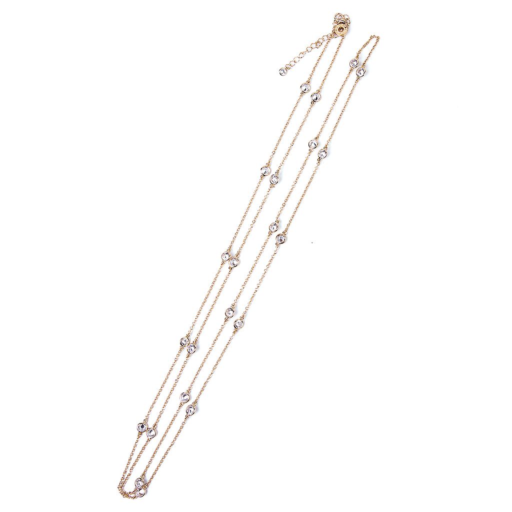 58" Yellow Gold Station Necklace